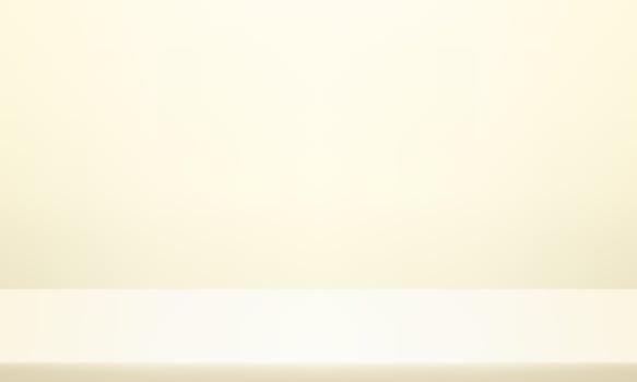 Cream and beige wall Background. Minimal 3d shelf. Room in the 3d. Space for selling products on the website. Beige Background Empty Room Studio with table. illustration. vector