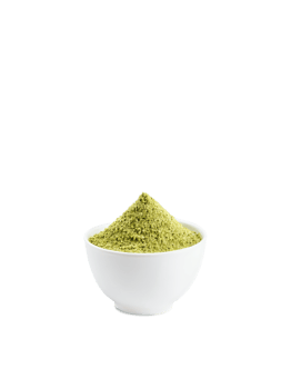 Kratom tea clear glass cup green powder pain relief mood lifter energizer png