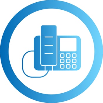 LandGradient Circle Phone Gradient Circle Icon vector