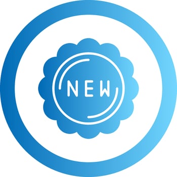 New Gradient Circle Icon vector