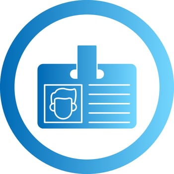 Student Card Gradient Circle Icon vector