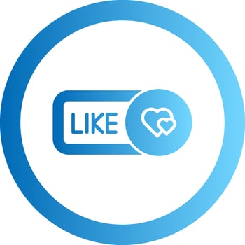 Like Gradient Circle Icon vector