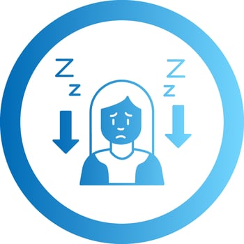 Tiredness Gradient Circle Icon vector