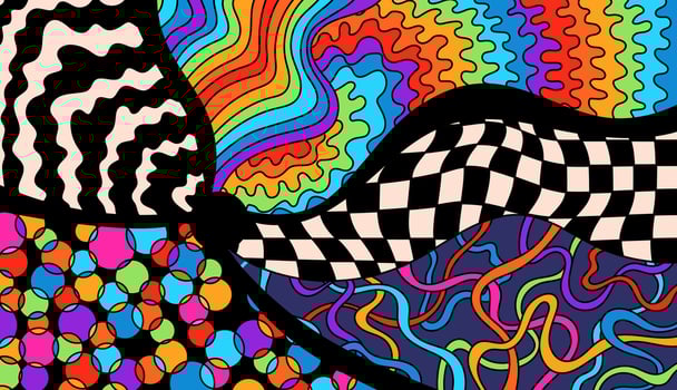 Abstract hippie decor. vector