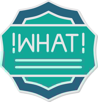 What Sticker Icon vector