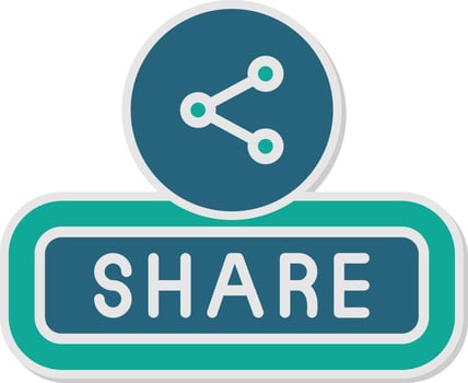 Share Sticker Icon vector