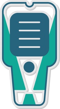 Stud Finder Sticker Icon vector