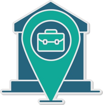 Remote Working Sticker Icon vector