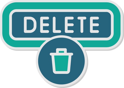 Delete Sticker Icon vector