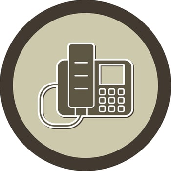 LandSticker Circle Phone Sticker Circle Icon vector