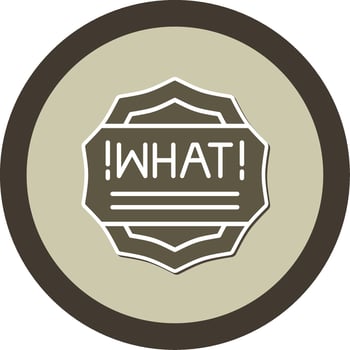What Sticker Circle Icon vector