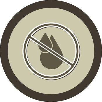 No Potable Sticker Circle Icon vector