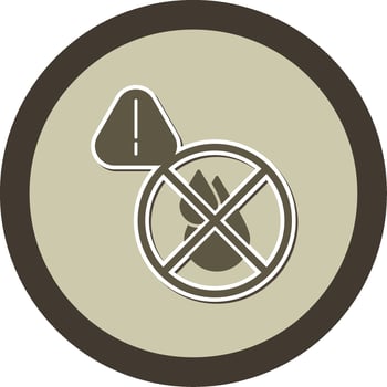No Clean Water Sticker Circle Icon vector