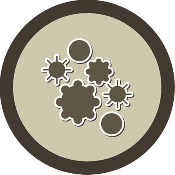 Allergen Sticker Circle Icon vector
