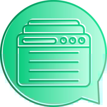 Webchat Gradient Slip Icon vector