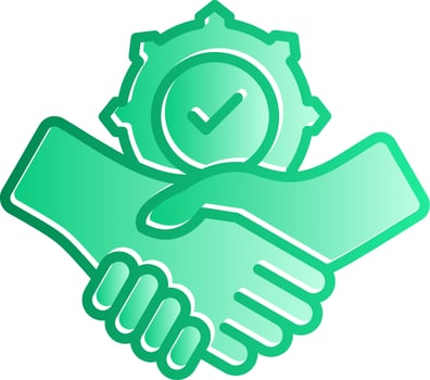 Cooperation Gradient Slip Icon vector