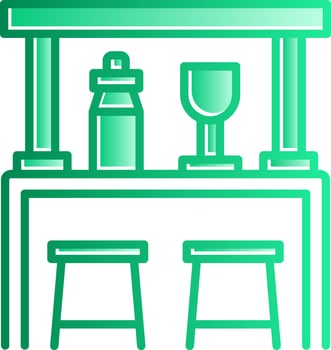 Bar Gradient Slip Icon vector