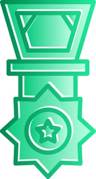 Medal Gradient Slip Icon vector