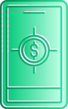 Sales Gradient Slip Icon vector
