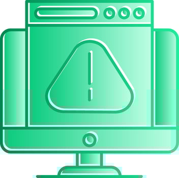 Web Alert Gradient Slip Icon vector