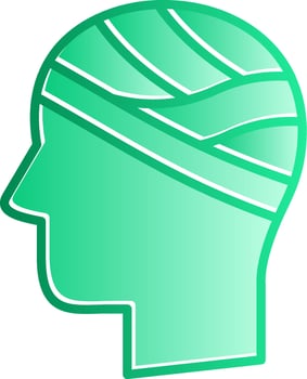 Head Gradient Slip Icon vector