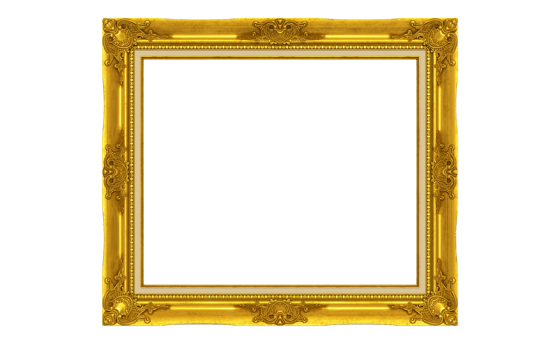 antique gold picture frame, Antique art decoration, Elegant design element png