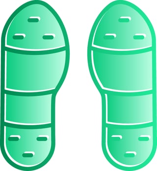 Claque Tap Gradient Slip Icon vector