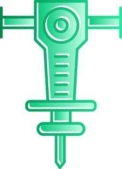 Jackhammer Gradient Slip Icon vector