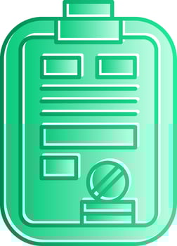 Schedule Gradient Slip Icon vector
