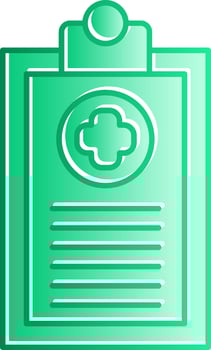 Medical Report Gradient Slip Icon vector