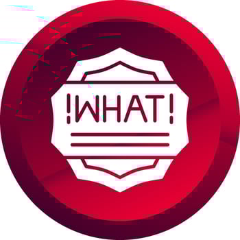 What Glyph Button Icon vector