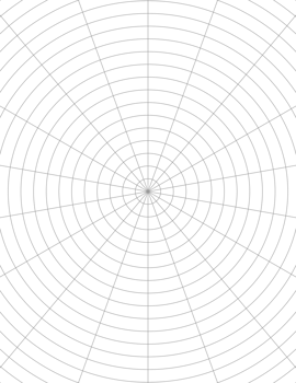 Polar graph paper, Circular grid paper png