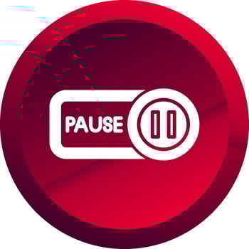 Pause Glyph Button Icon vector