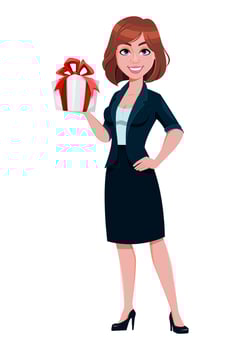 Beautiful businesswoman cartoon character vector