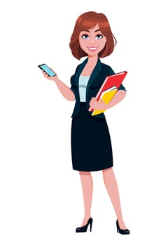 Beautiful businesswoman cartoon character vector