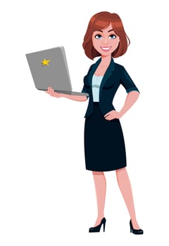 Beautiful businesswoman cartoon character vector
