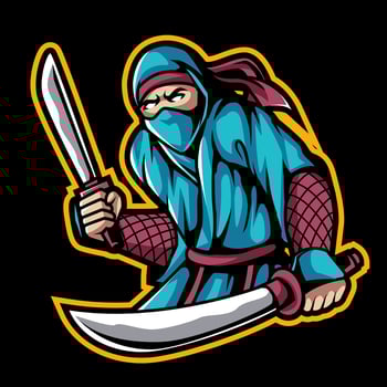 Modern professional Ninja mascot logo vector