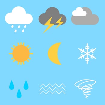 simple weather icon set vector