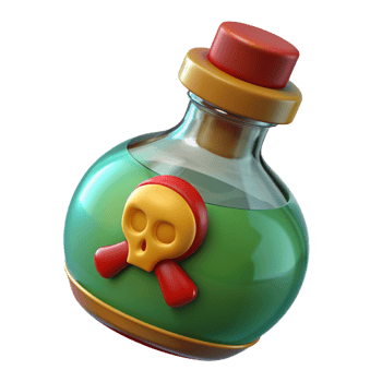 Poison Bottle 3d Graphic png