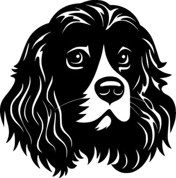 Dog - Black and White Isolated Icon - illustration vector
