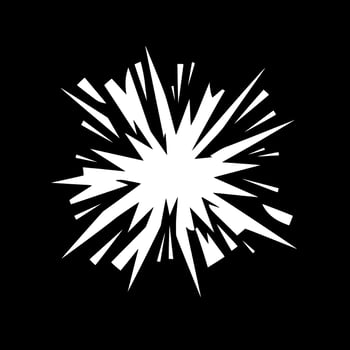 Explosion, Minimalist and Simple Silhouette - illustration vector