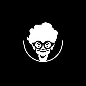 Grandma, Minimalist and Simple Silhouette - illustration vector