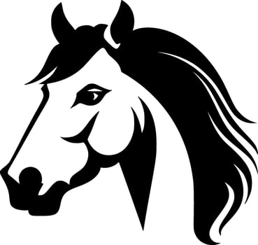 Horse, Minimalist and Simple Silhouette - illustration vector