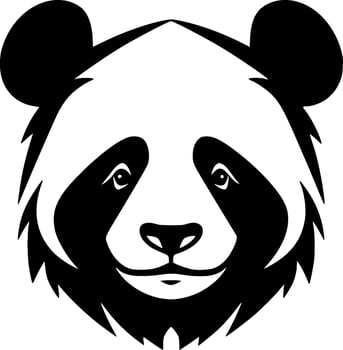 Panda, Black and White illustration vector