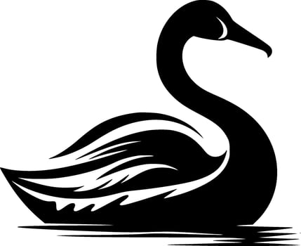 Swan, Minimalist and Simple Silhouette - illustration vector