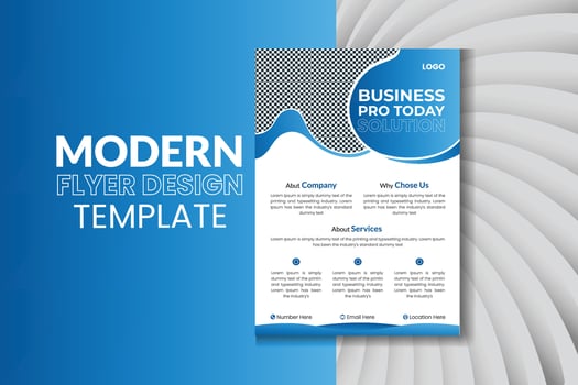 Modern flyer design template for business vector