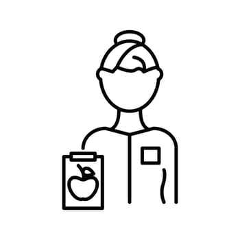 Nutritionist color icon Outline flat Icon vector