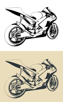 Sport bike illustrations vector