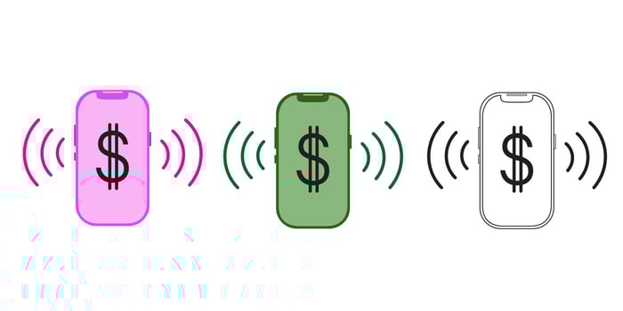 Mobile Payment Icon with Editable Stroke and Pixel Perfect. vector