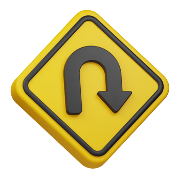 turn back right 3d icon png